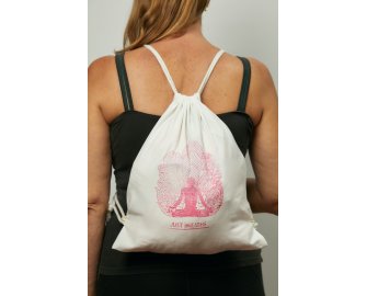 Just Breathe- drawstring cotton backpack 
